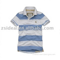 Men`s 100%cotton short sleeve yarm dyed stripe polo shirts